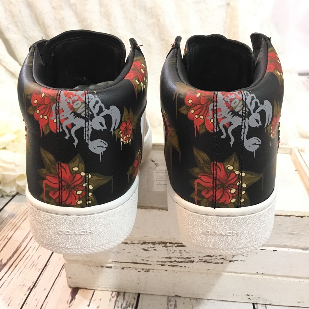 Coach Gary baseman floral hi top sneaker nwob - Picture 6 of 7